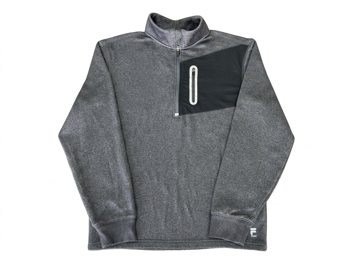 FILA SPORT Men Quarter-Zip Pullover Sweatshirt