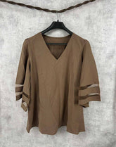 V Neck brown top
