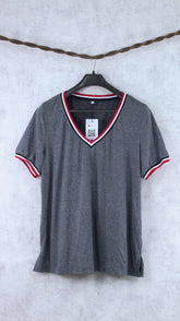 Grey V-Neck - Modern Elegance and Comfort