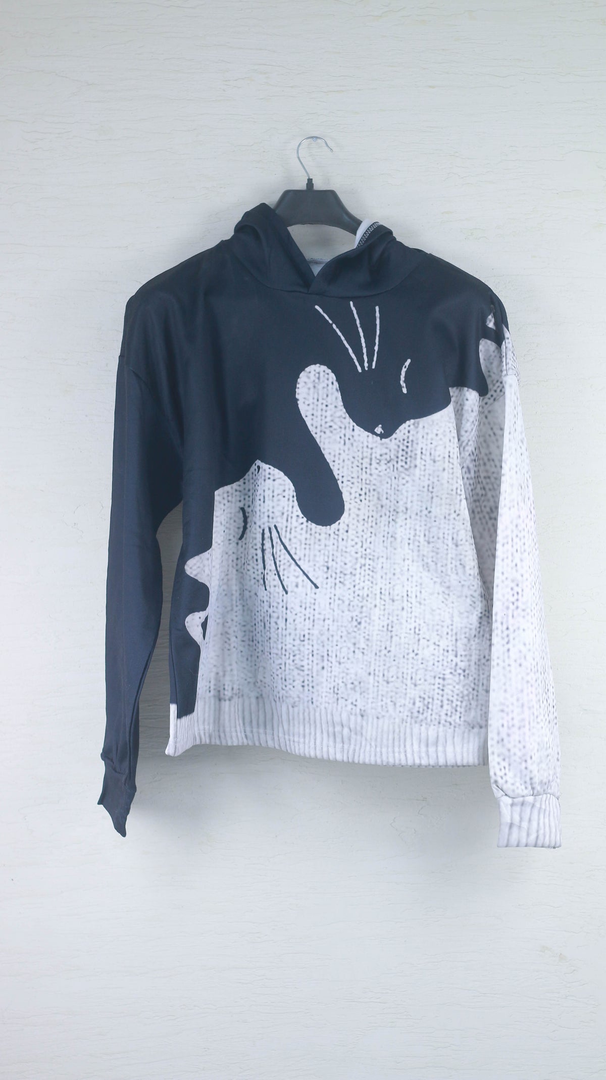 Black and white hoodie