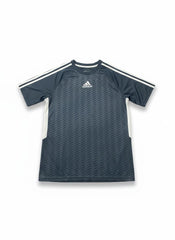 Adidas Dark Grey Diagonal Pattern Athletic T-Shirt