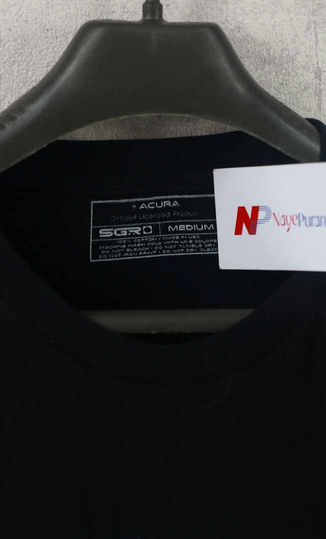 Acura SGR Black Round Neck T-Shirt