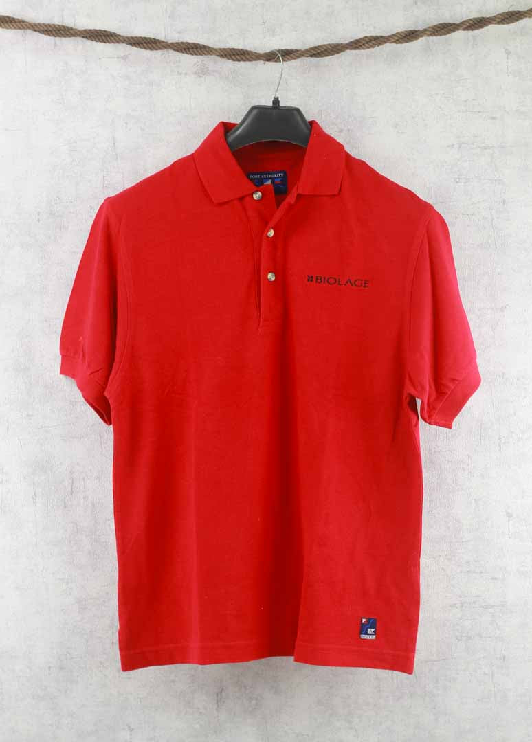 Port Authority Red Collar Men's T-Shirt