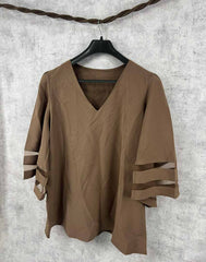 V Neck brown top