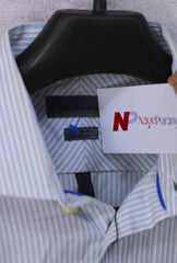 CK CalvinKlein White BLue lines shirt