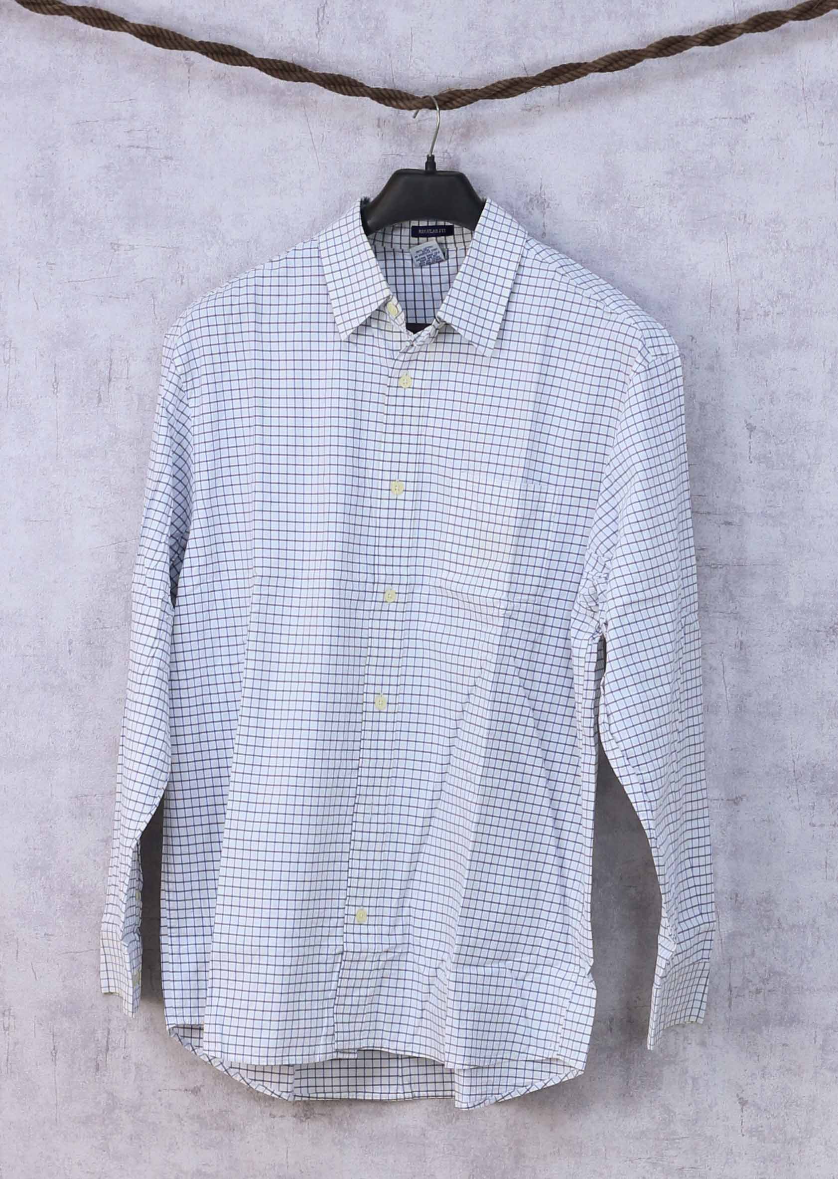 CK CalvinKlein White BLue lines shirt