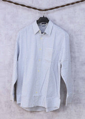 CK CalvinKlein White BLue lines shirt
