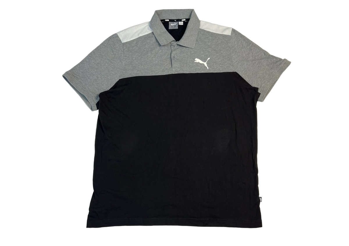 Puma Grey & Black Polo T-Shirt