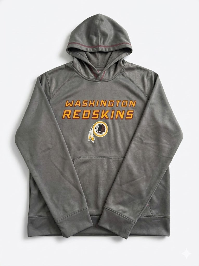 NFL Team Men's Gray Washington Redskins Logo Pullover Hoodie