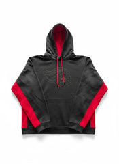 Sport-Tek Athletic Fit Black Hoodie with Red Accents