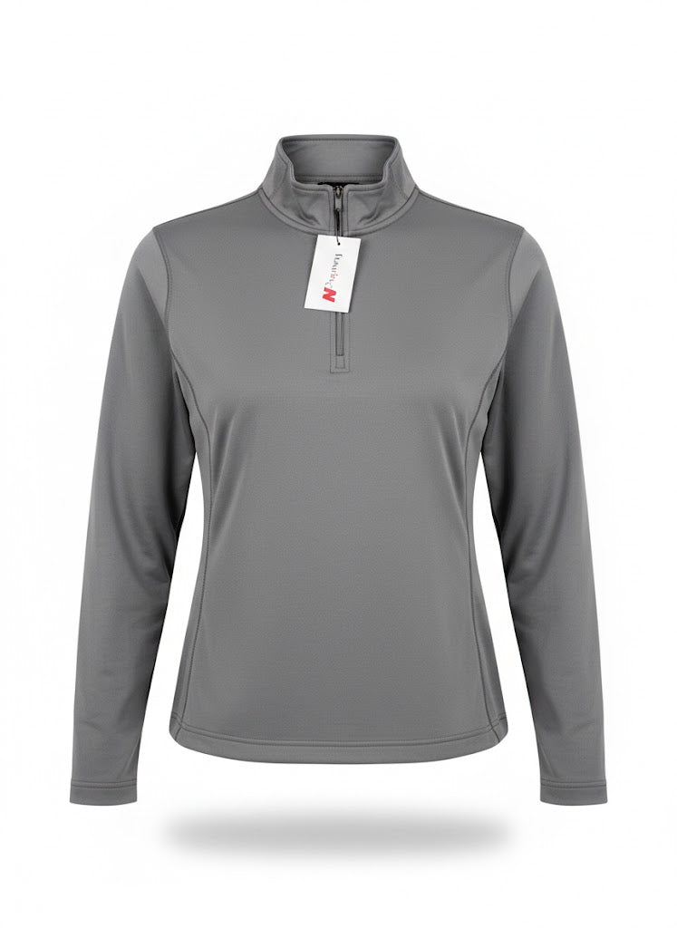 Elevate Men's Performance Gray Quarter-Zip Pullover Shirt