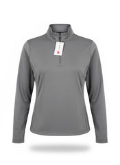 Elevate Men's Performance Gray Quarter-Zip Pullover Shirt