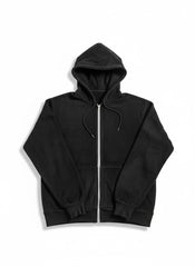 Bella+Canvas Classic Black Full-Zip Fleece Hoodie