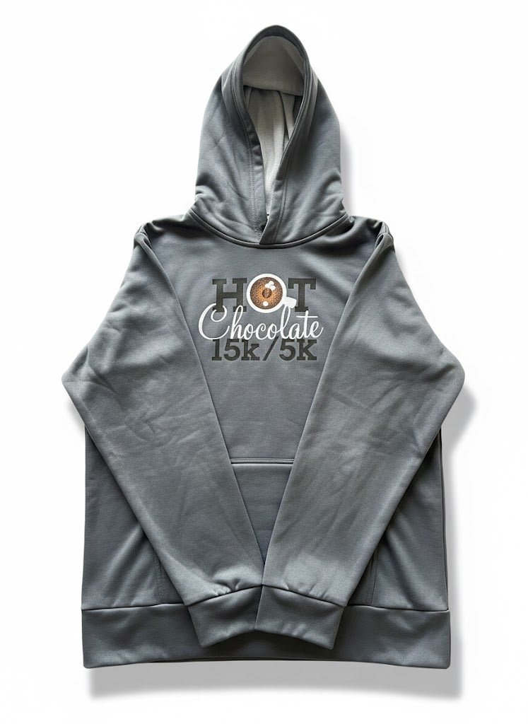Hot Chocolate 15K/5K Race Day Gray Pullover Hoodie
