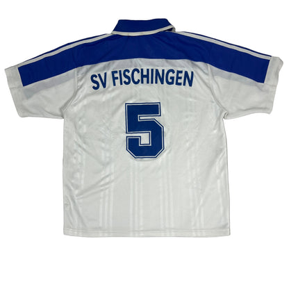 Vintage 90s Adidas Football Jersey| Original Blank Template White-Blue