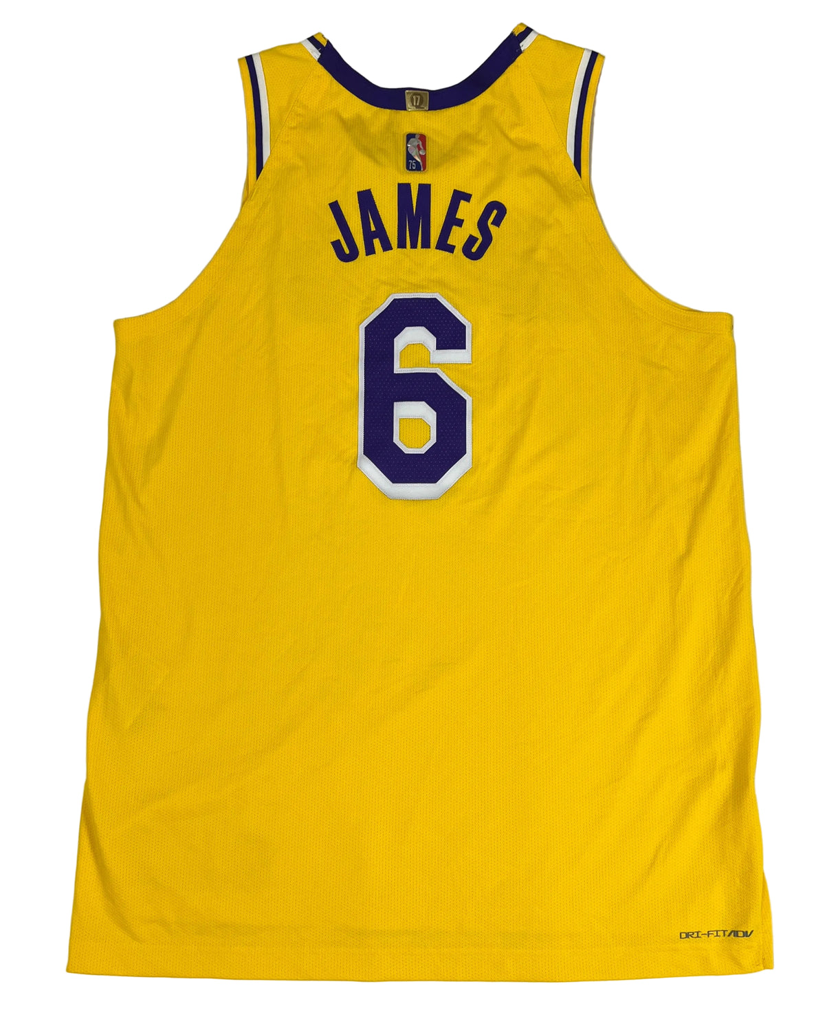 Nike Los Angeles Lakers LeBron James #6 Gold Jersey