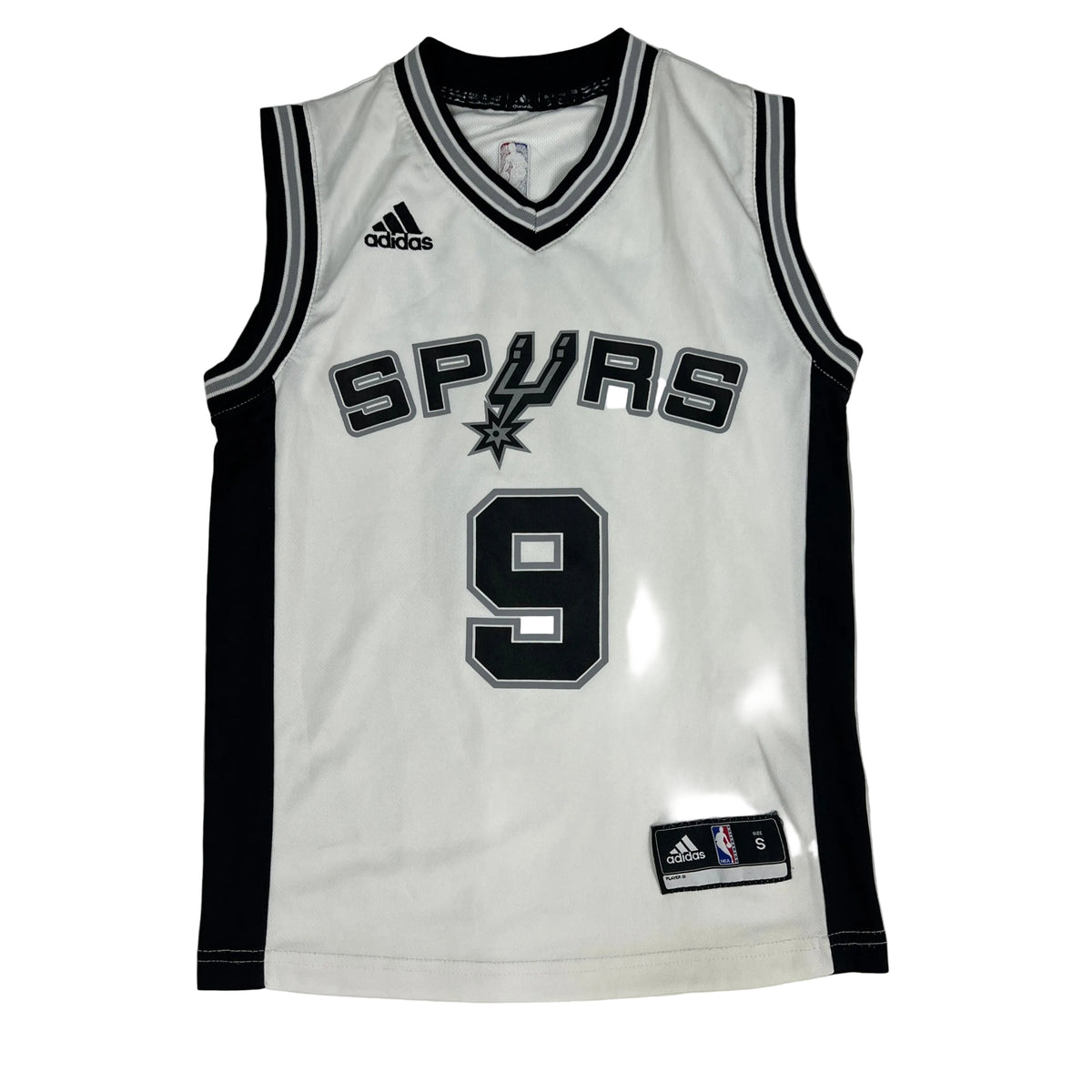 Vintage Adidas San Antonio Spurs Tony Parker #9 Home Replica Jersey (White)