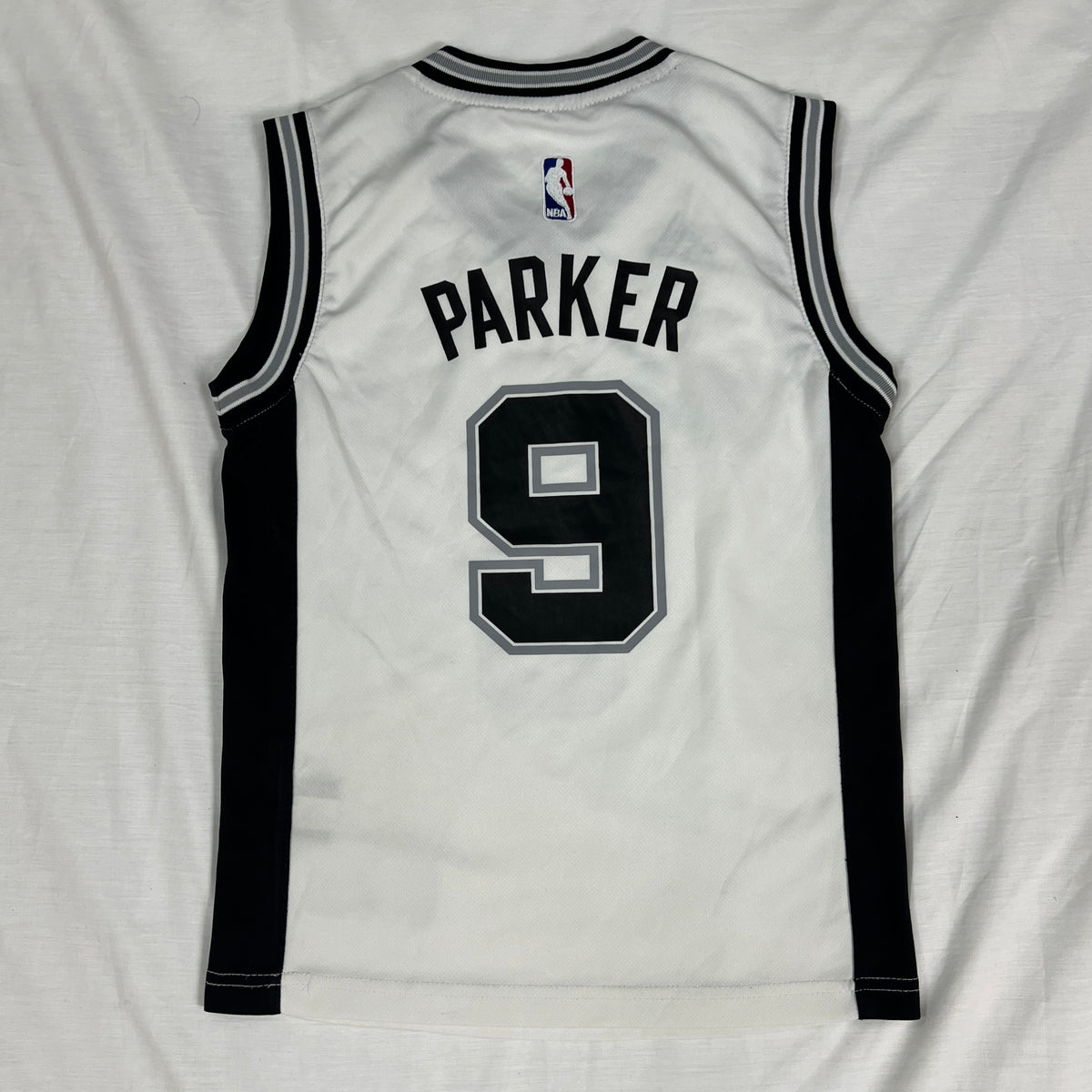 Vintage Adidas San Antonio Spurs Tony Parker #9 Home Replica Jersey (White)