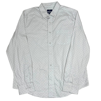 George Classic Fit White dotted Shirt