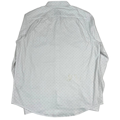 George Classic Fit White dotted Shirt