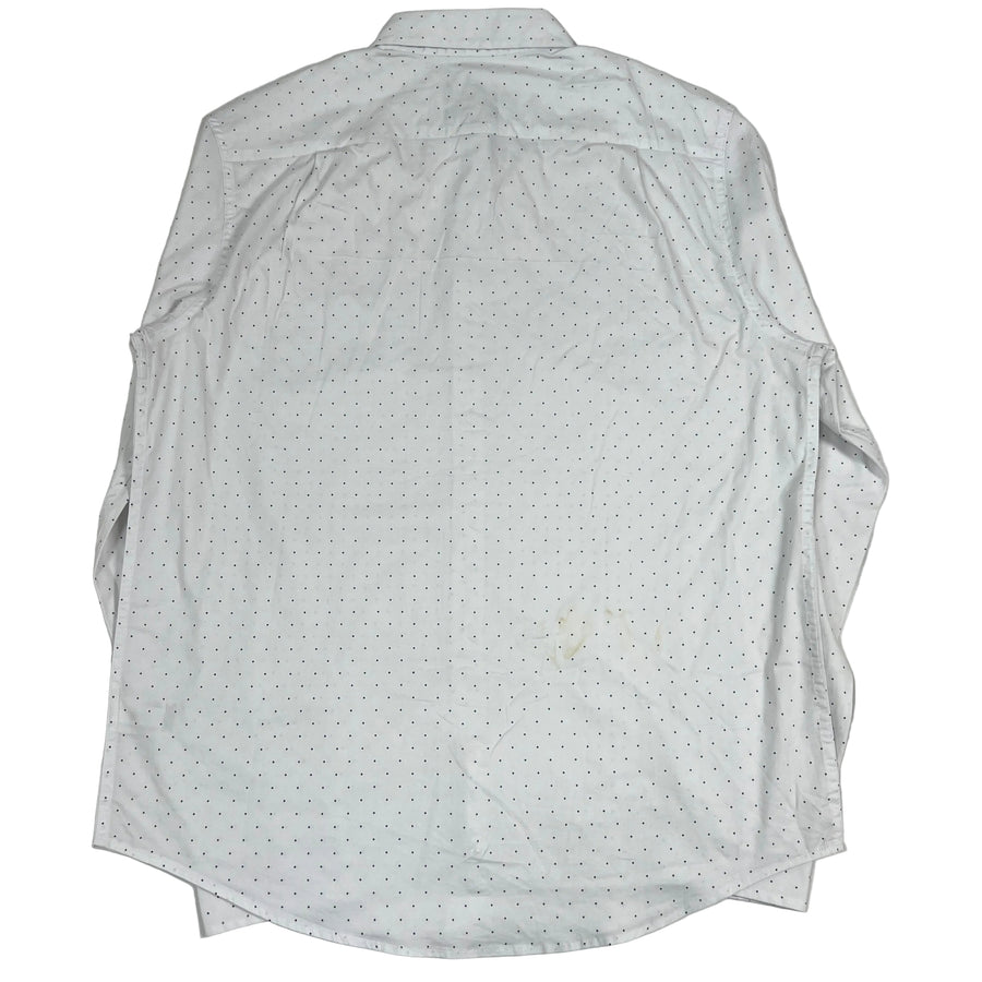 George Classic Fit White dotted Shirt