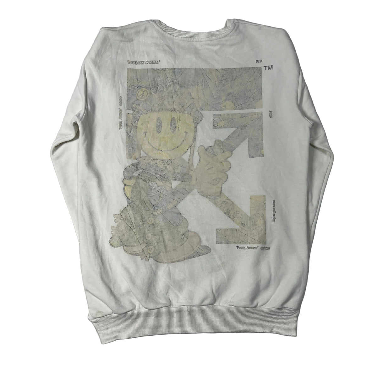 Happy Face White Sweatshirt