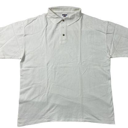 Jerzees White Polo Men T-Shirt | Heavy Cotton