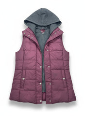 Arizona Maroon Puffer Vest with Hoodie Lining