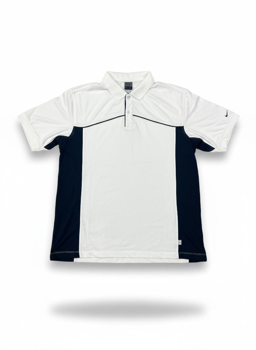 NIKE White Blue Polo T-shirt