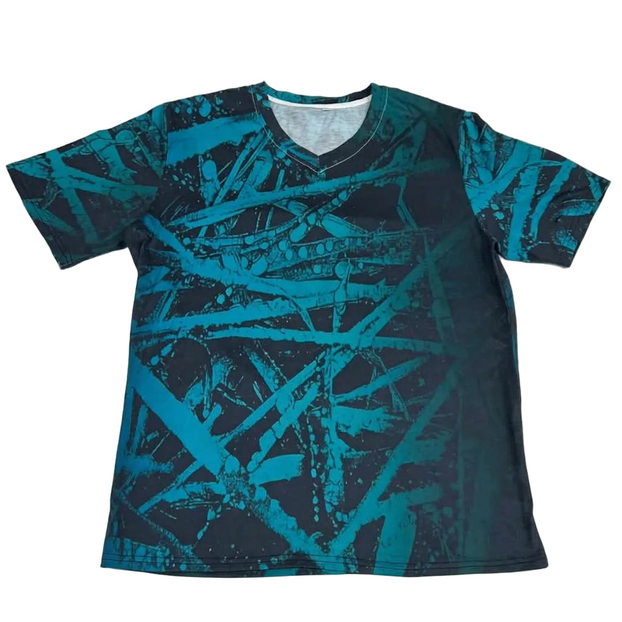 Teal and Dark Blue T-shirt